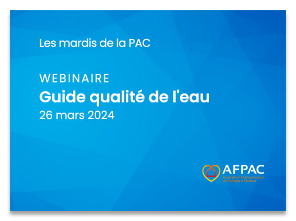 Webinaire Les mardis de la PAC - Guide Qualité de l'eau