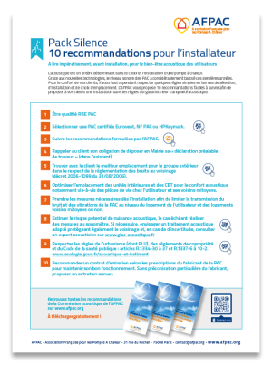 Pack Silence : 10 recommandations pour l’installateur