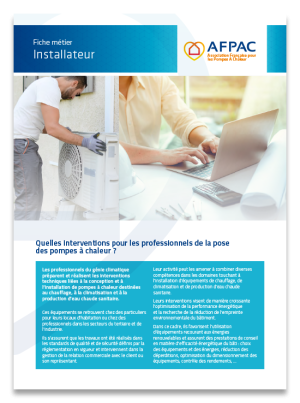 Fiche métier : installateur