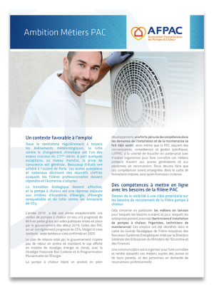 Ambition métiers PAC